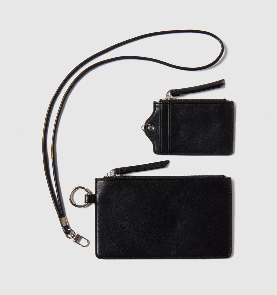Cell phone holder with card holder - null - Black | Sisley image number 2